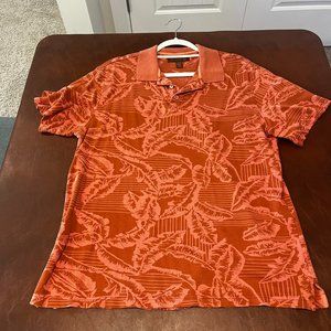 Tori Richard 70% Silk 30% Cotton Polo Short Sleeve Shirt